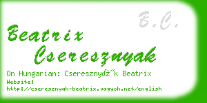 beatrix cseresznyak business card